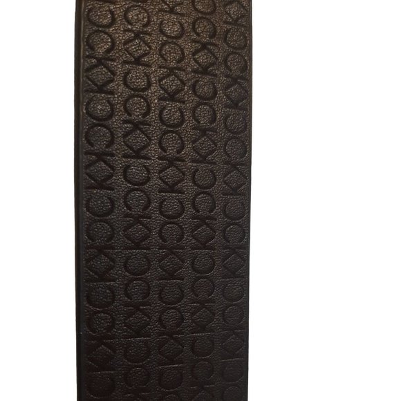 Small Calvin Klein Chocolate Brown Leather Belt Gold Buckle NEW main image 7